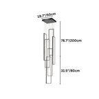 Aldarj Loftline LED Rectangular Staircase Chandelier