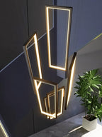 Aldarj Loftline LED Rectangular Staircase Chandelier