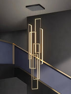 Aldarj Loftline LED Rectangular Staircase Chandelier
