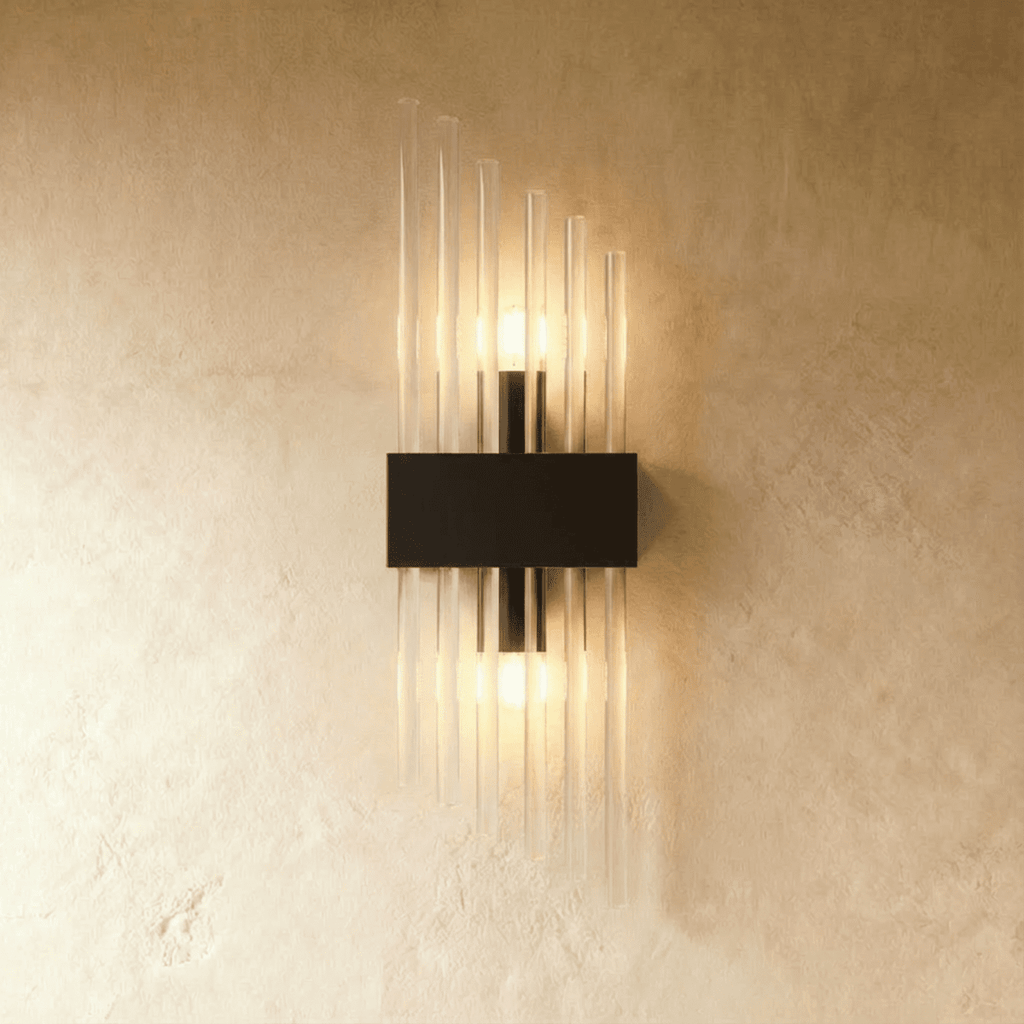 Nástěnná lampa Aurora Crystal Prism z nerezové oceli s jemným LED světlem