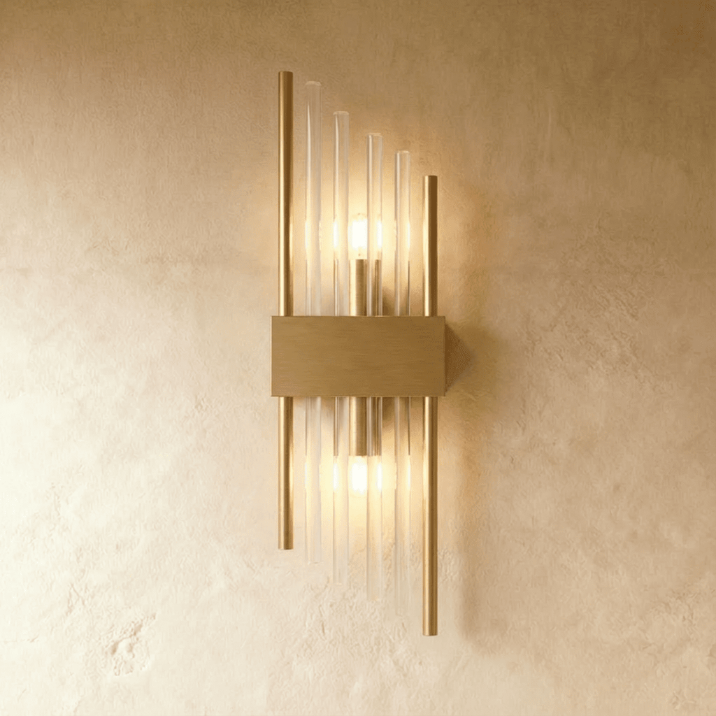 Nástěnná lampa Aurora Crystal Prism z nerezové oceli s jemným LED světlem