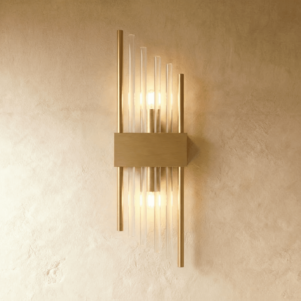 Nástěnná lampa Aurora Crystal Prism z nerezové oceli s jemným LED světlem