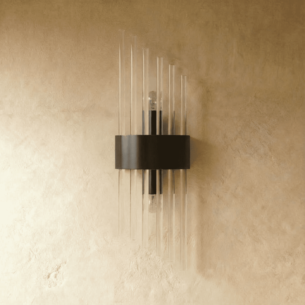 Nástěnná lampa Aurora Crystal Prism z nerezové oceli s jemným LED světlem