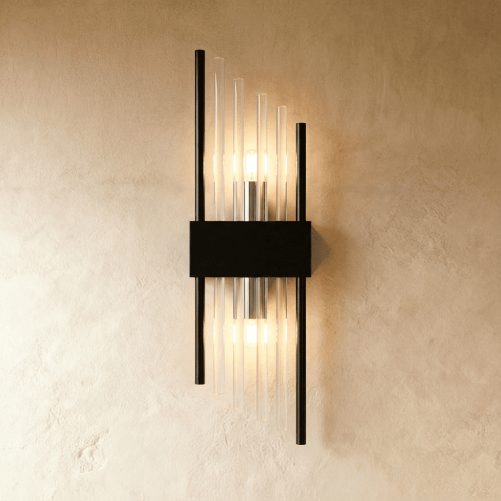 Nástěnná lampa Aurora Crystal Prism z nerezové oceli s jemným LED světlem