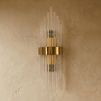 Nástěnná lampa Aurora Crystal Prism z nerezové oceli s jemným LED světlem