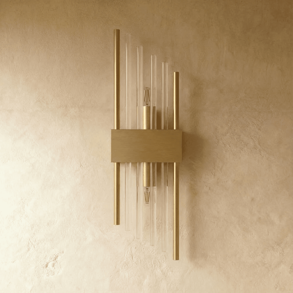 Nástěnná lampa Aurora Crystal Prism z nerezové oceli s jemným LED světlem