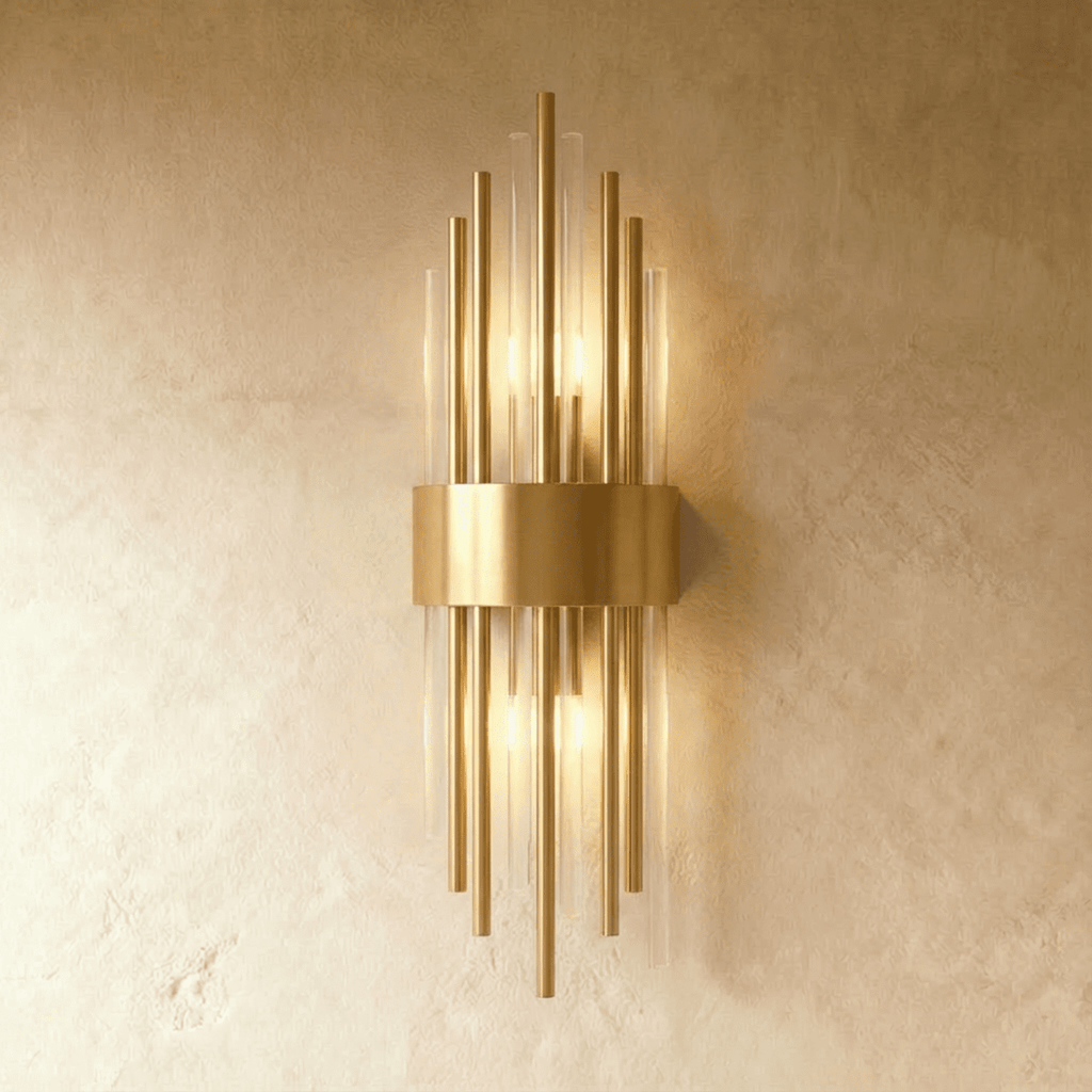 Nástěnná lampa Aurora Crystal Prism z nerezové oceli s jemným LED světlem