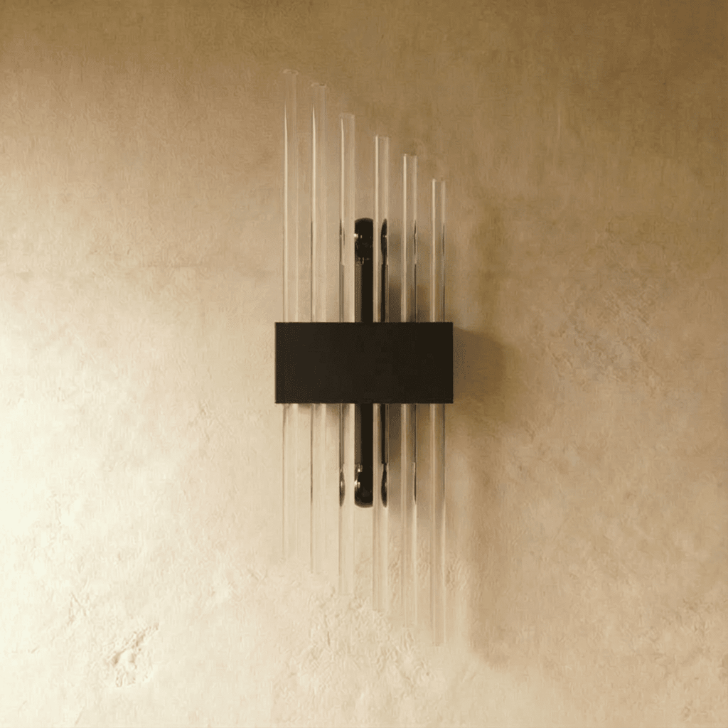 Nástěnná lampa Aurora Crystal Prism z nerezové oceli s jemným LED světlem