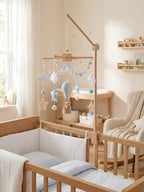 Natural Wood Crib Mobile To Calm Your Baby At Bedtime