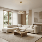 Lampa wisząca Rippled Glass z rzeźbiarską metalową ramą i miękkim światłem