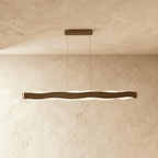 Wavecrest LED Chandelier for Dining Rooms in Stainless Steel and Acrylic