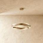 Wavecrest LED Chandelier for Dining Rooms in Stainless Steel and Acrylic