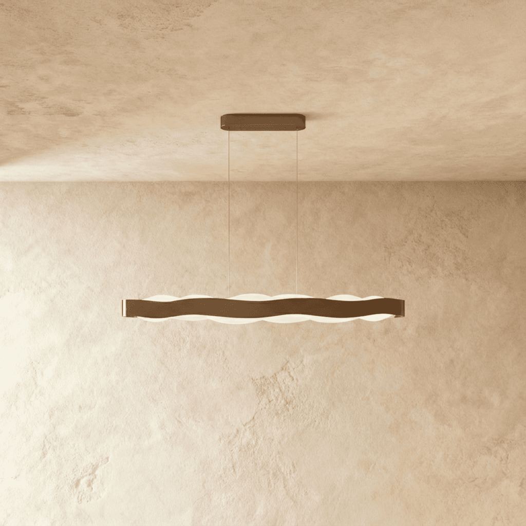 Wavecrest LED Chandelier for Dining Rooms in Stainless Steel and Acrylic
