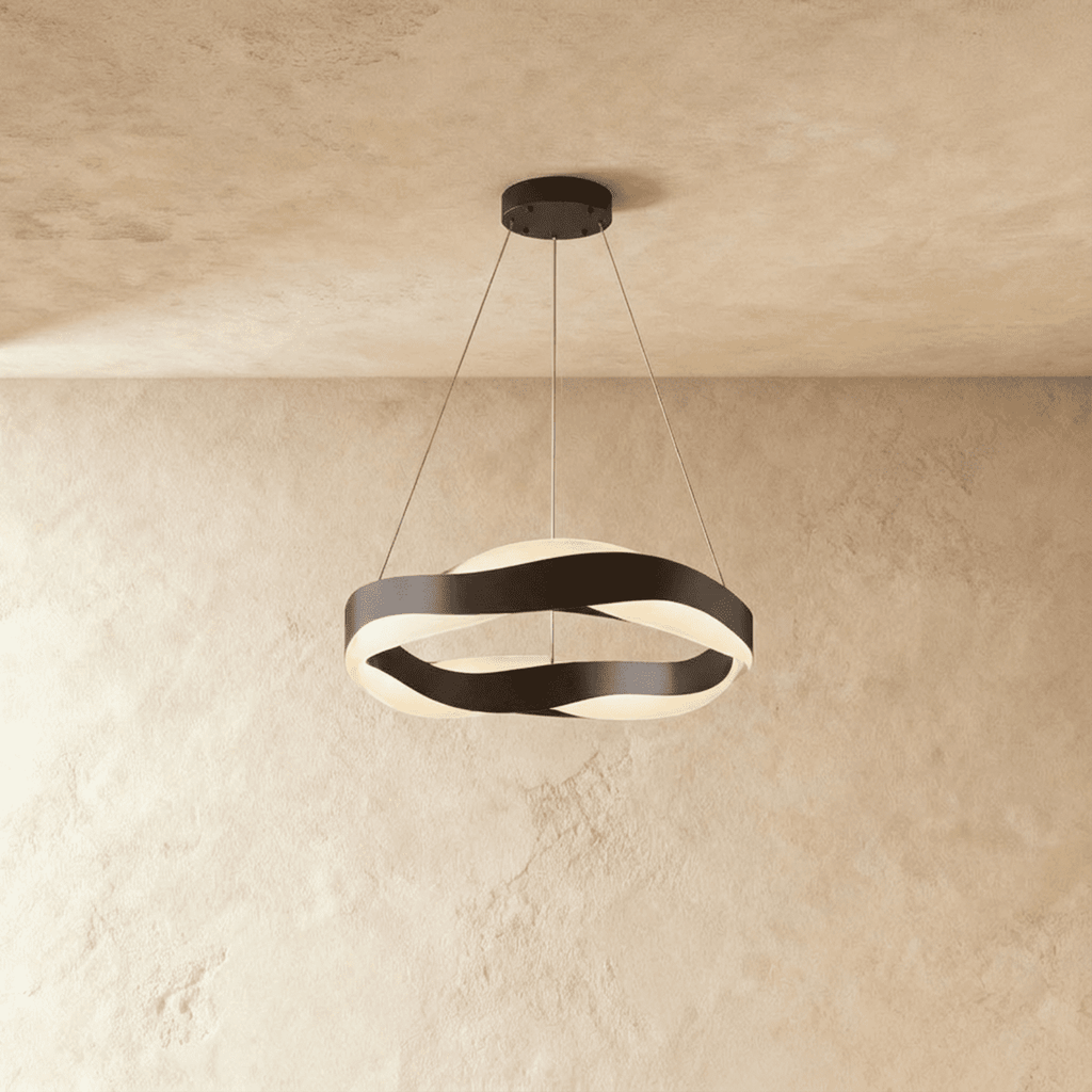 Wavecrest LED Chandelier for Dining Rooms in Stainless Steel and Acrylic