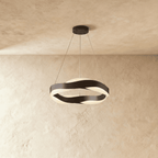 Wavecrest LED Chandelier for Dining Rooms in Stainless Steel and Acrylic