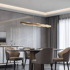 Wavecrest LED Chandelier for Dining Rooms in Stainless Steel and Acrylic