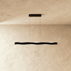 Wavecrest LED Chandelier for Dining Rooms in Stainless Steel and Acrylic