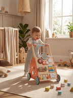 Trotteur pousseur multi-activités en bois pour bébé | Fioriscas