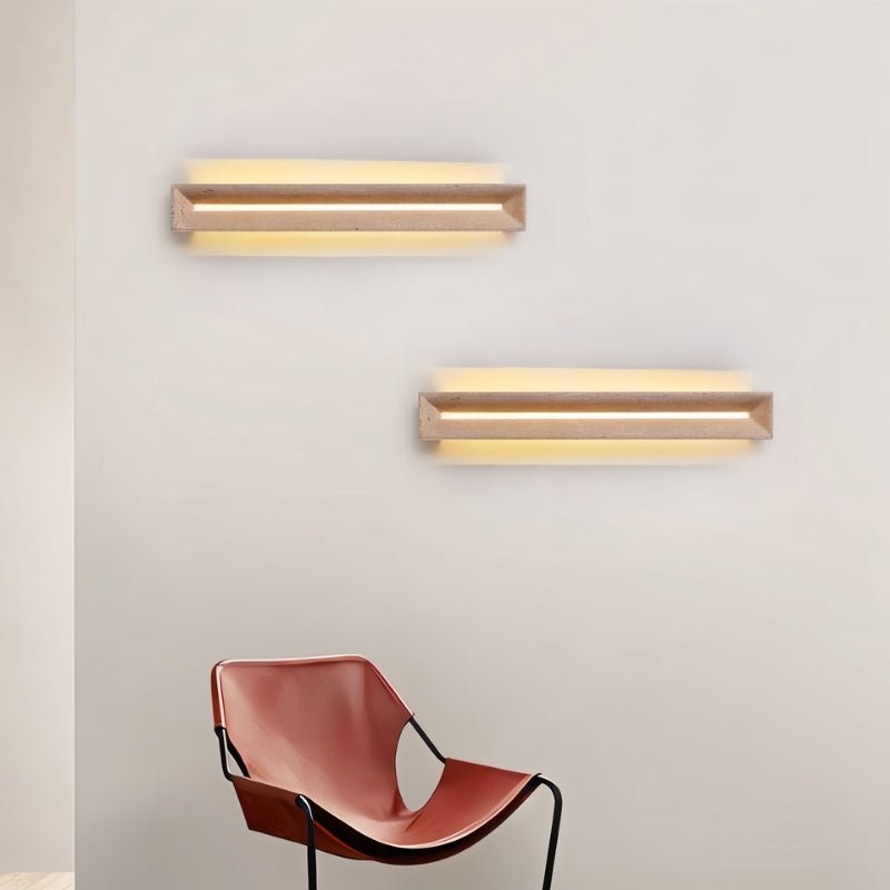 Aurelia Travertine Integrated LED Wall Lamp For Minimalist Interiors