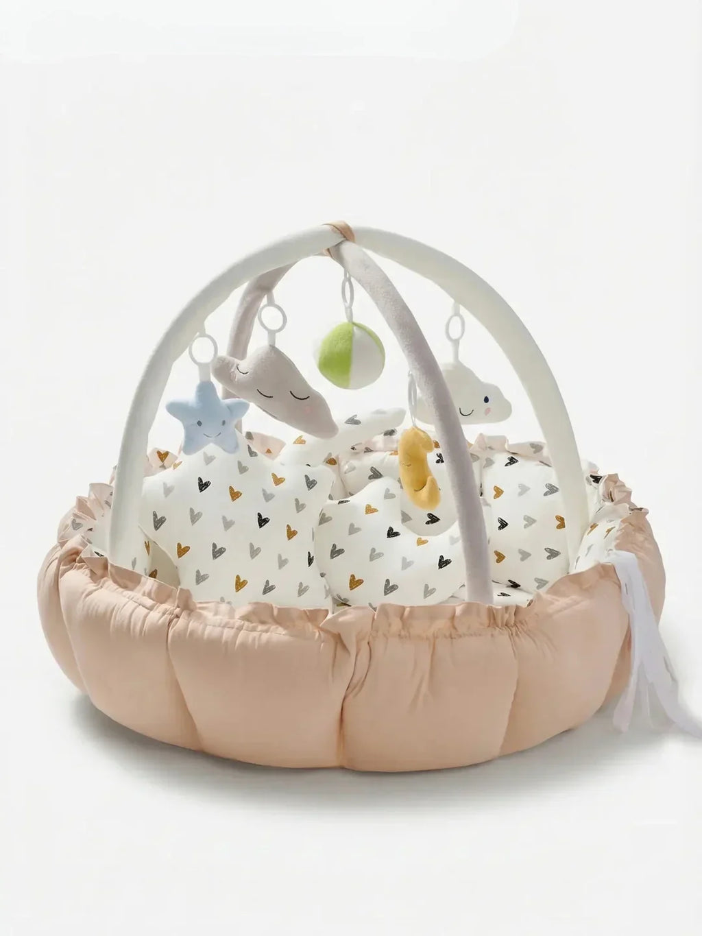 Convertible Baby Play Gym With Sensory Arch & Play Mat