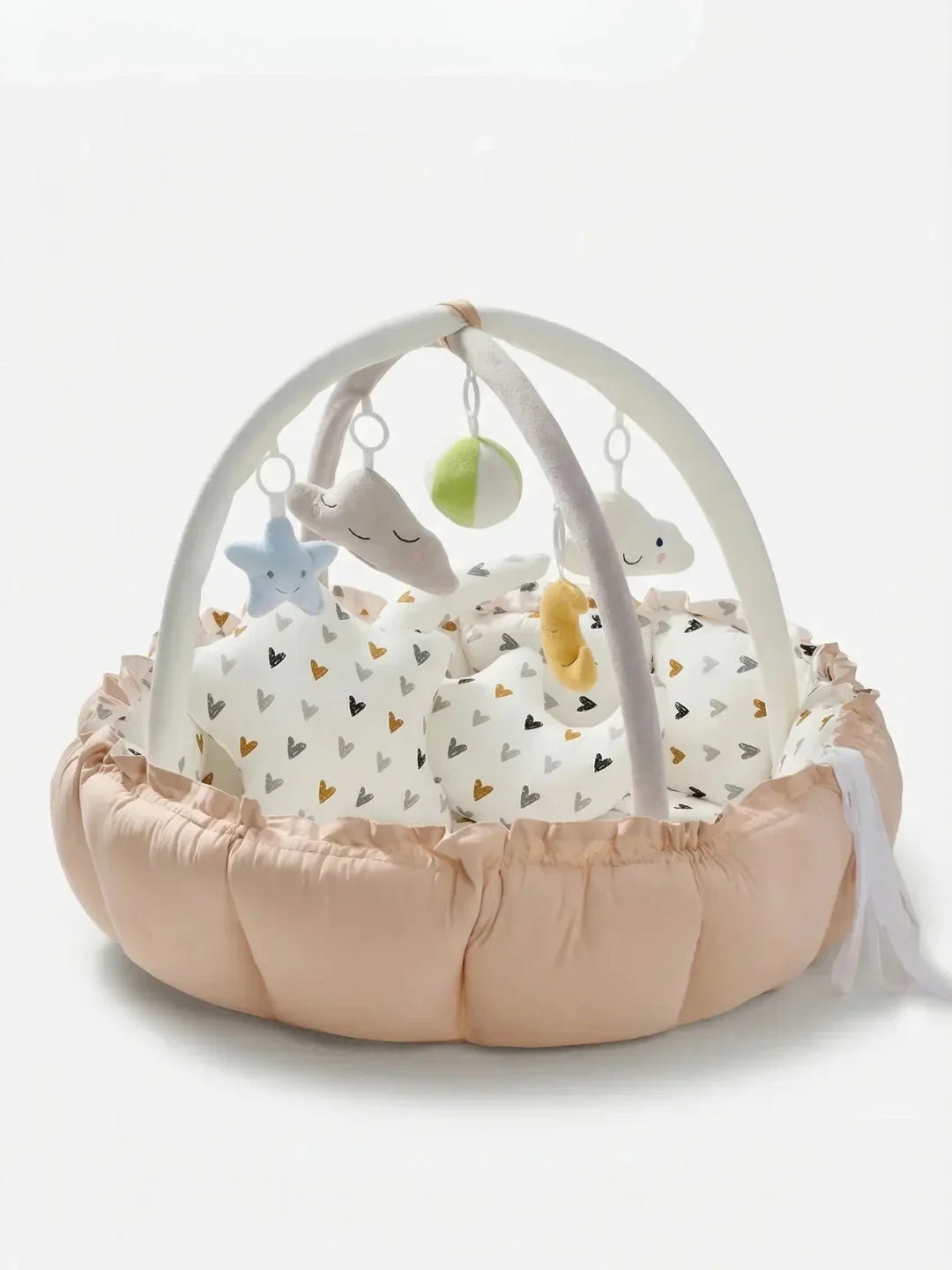 Convertible Baby Play Gym With Sensory Arch & Play Mat