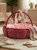 Convertible Baby Play Gym With Sensory Arch & Play Mat