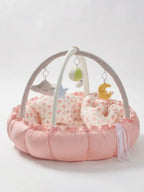 Convertible Baby Play Gym With Sensory Arch & Play Mat