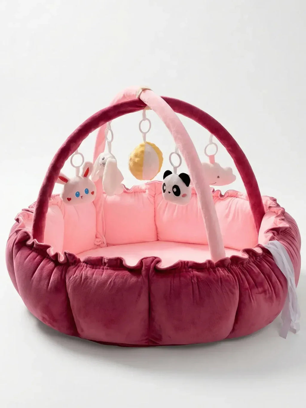 Convertible Baby Play Gym With Sensory Arch & Play Mat