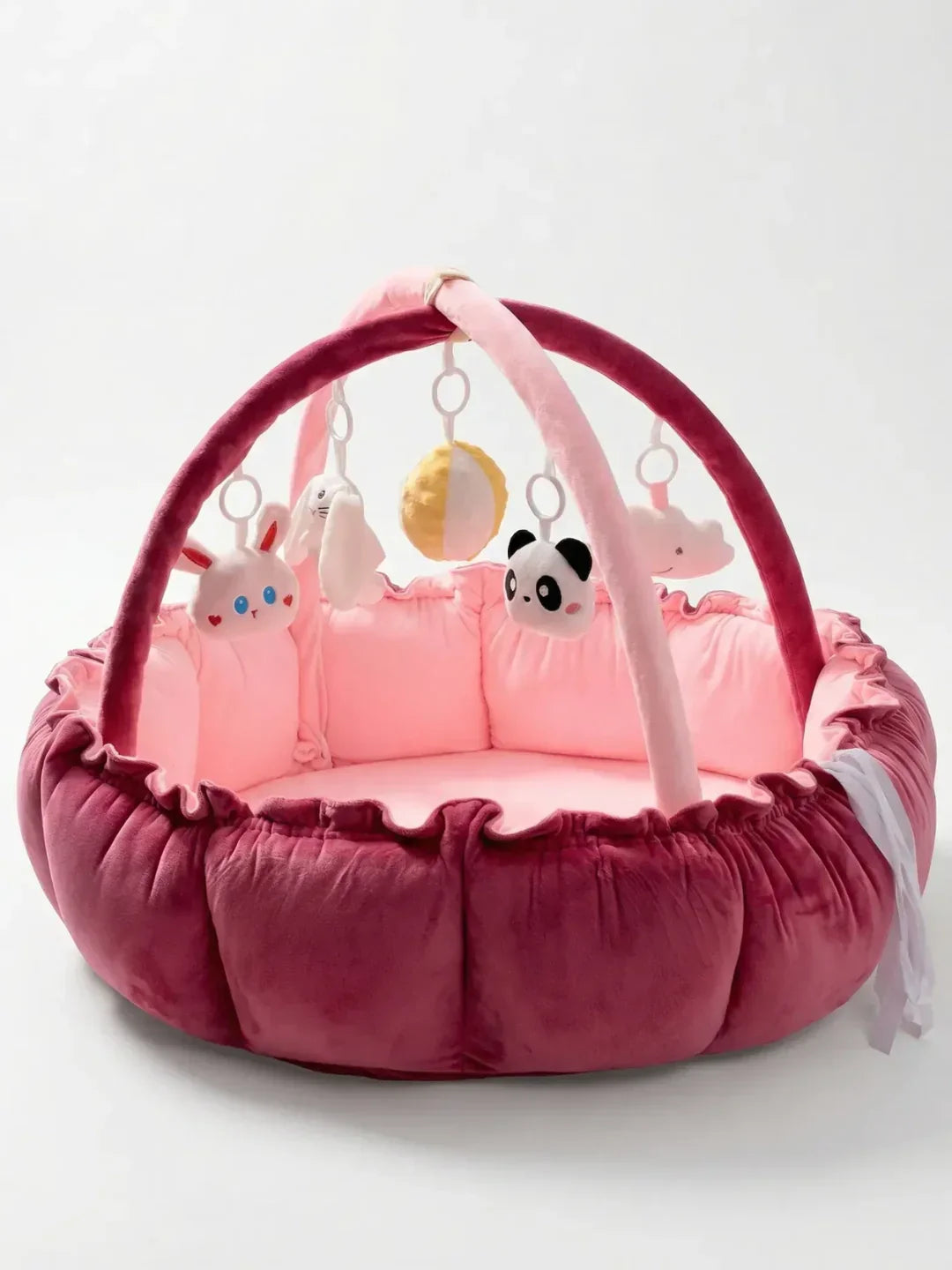 Convertible Baby Play Gym With Sensory Arch & Play Mat