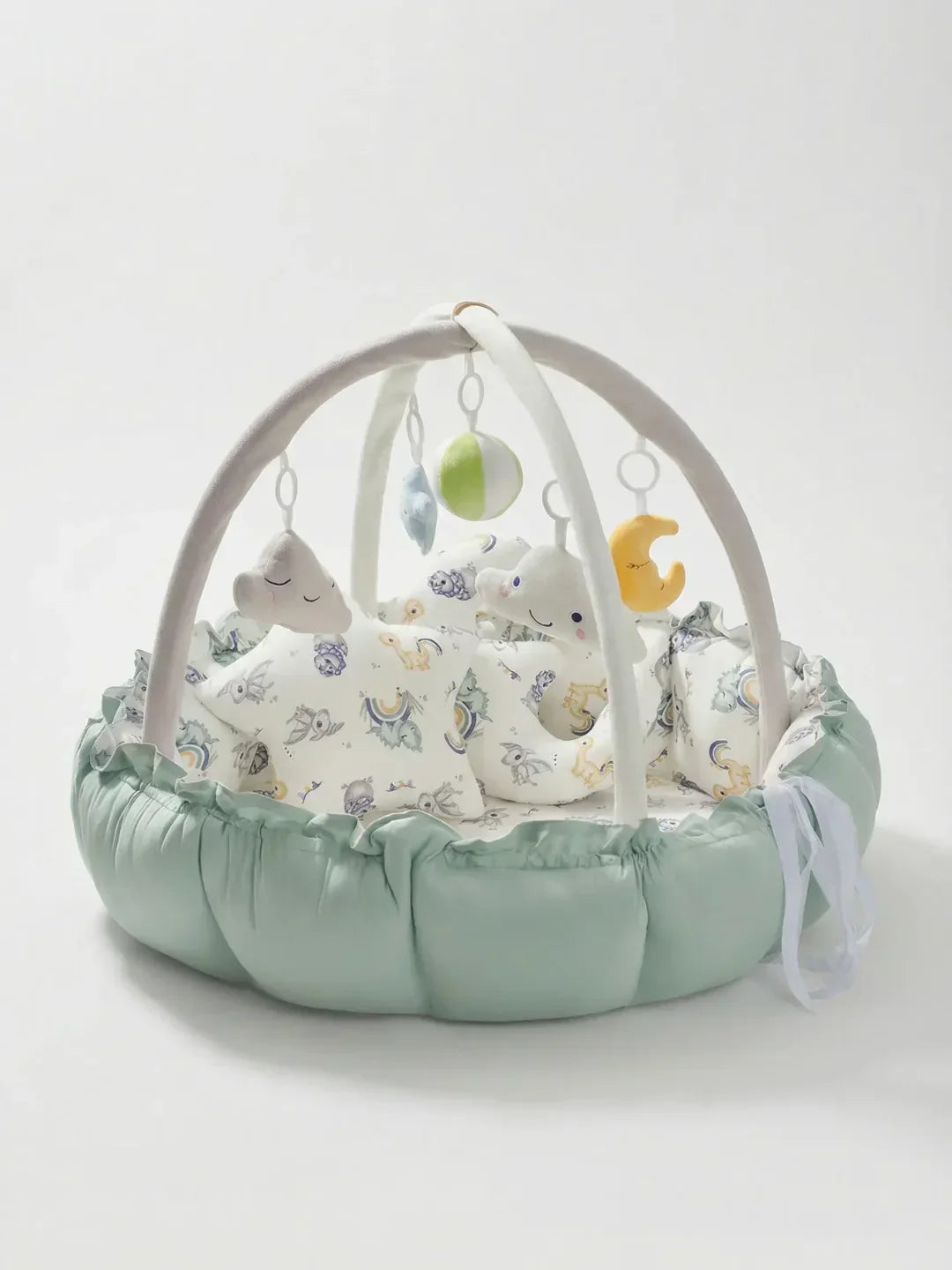 Convertible Baby Play Gym With Sensory Arch & Play Mat