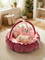 Convertible Baby Play Gym With Sensory Arch & Play Mat