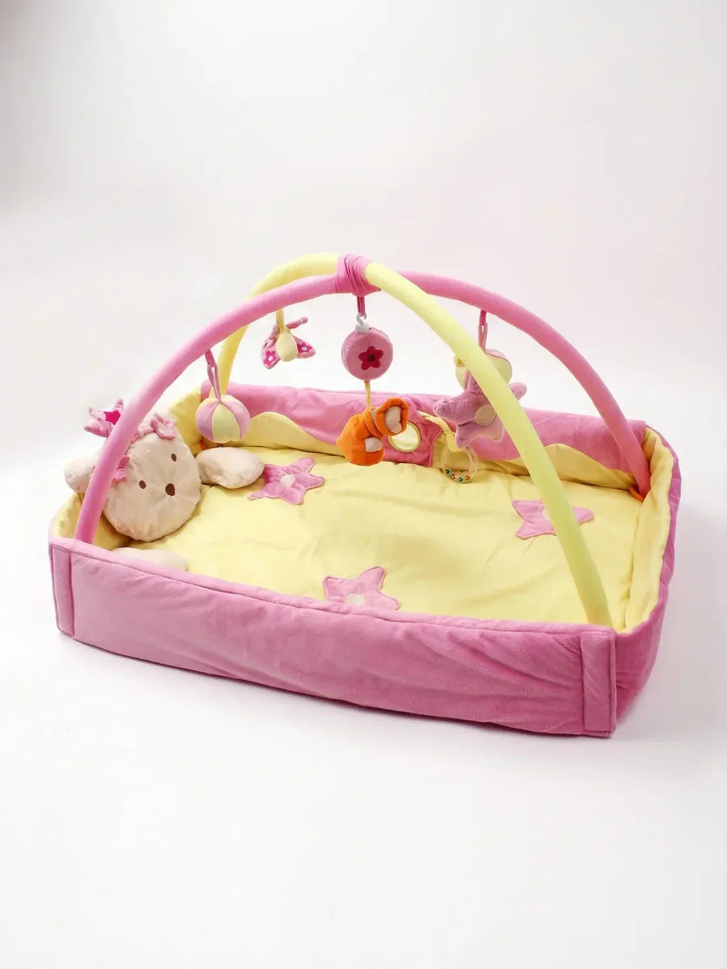 Rechteckiger 2-in-1-Sinnesbogen und Spielmatte – Babys erster Aktivitätsbereich | Fioriscas