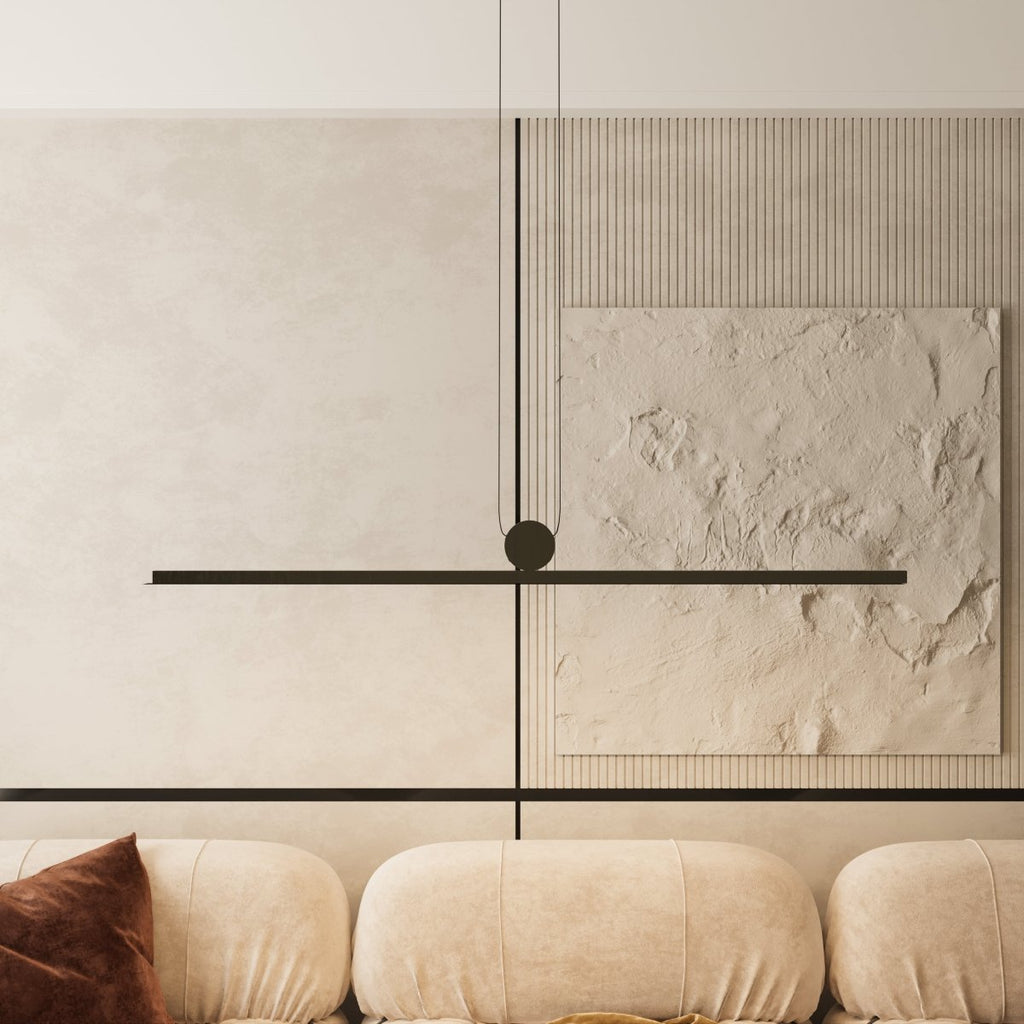 Minimalistyczna lampa wisząca HaloArc z aluminium z okrągłym połączeniem