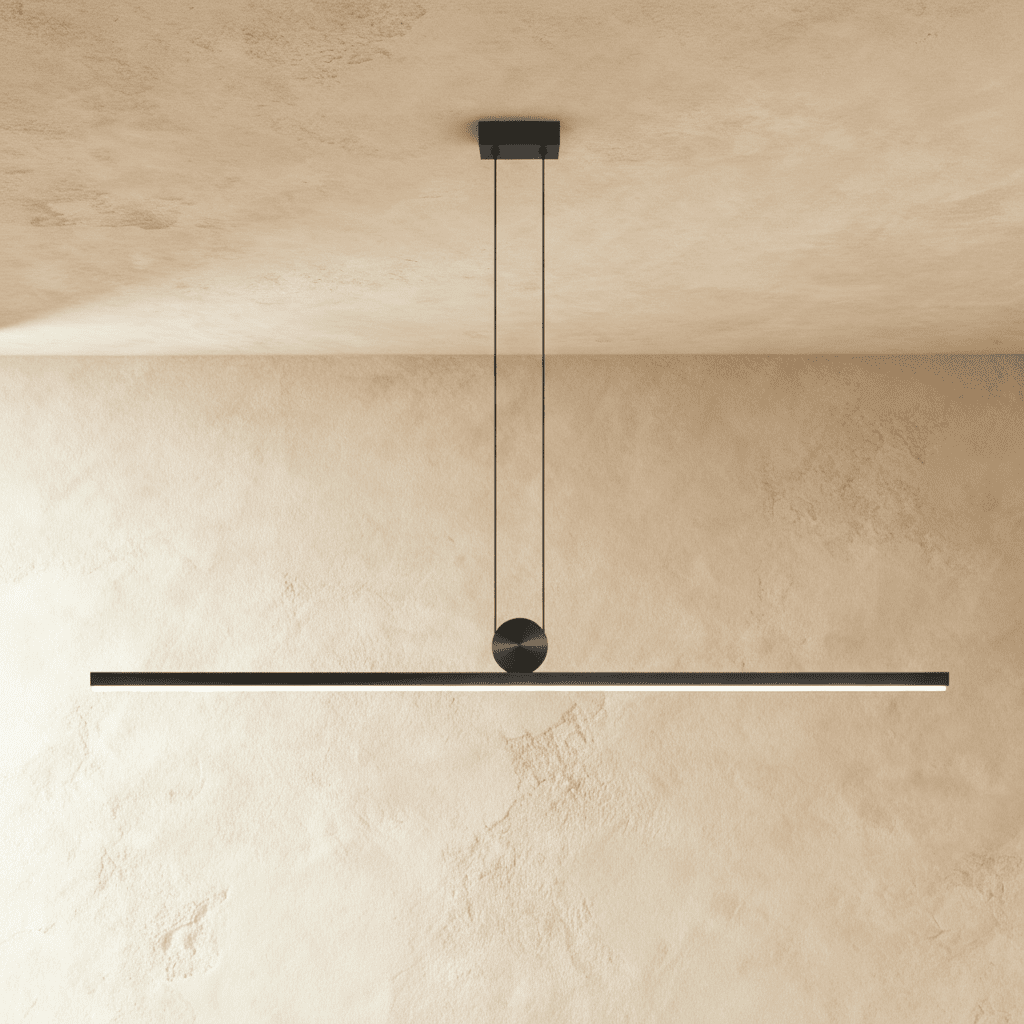Minimalistyczna lampa wisząca HaloArc z aluminium z okrągłym połączeniem