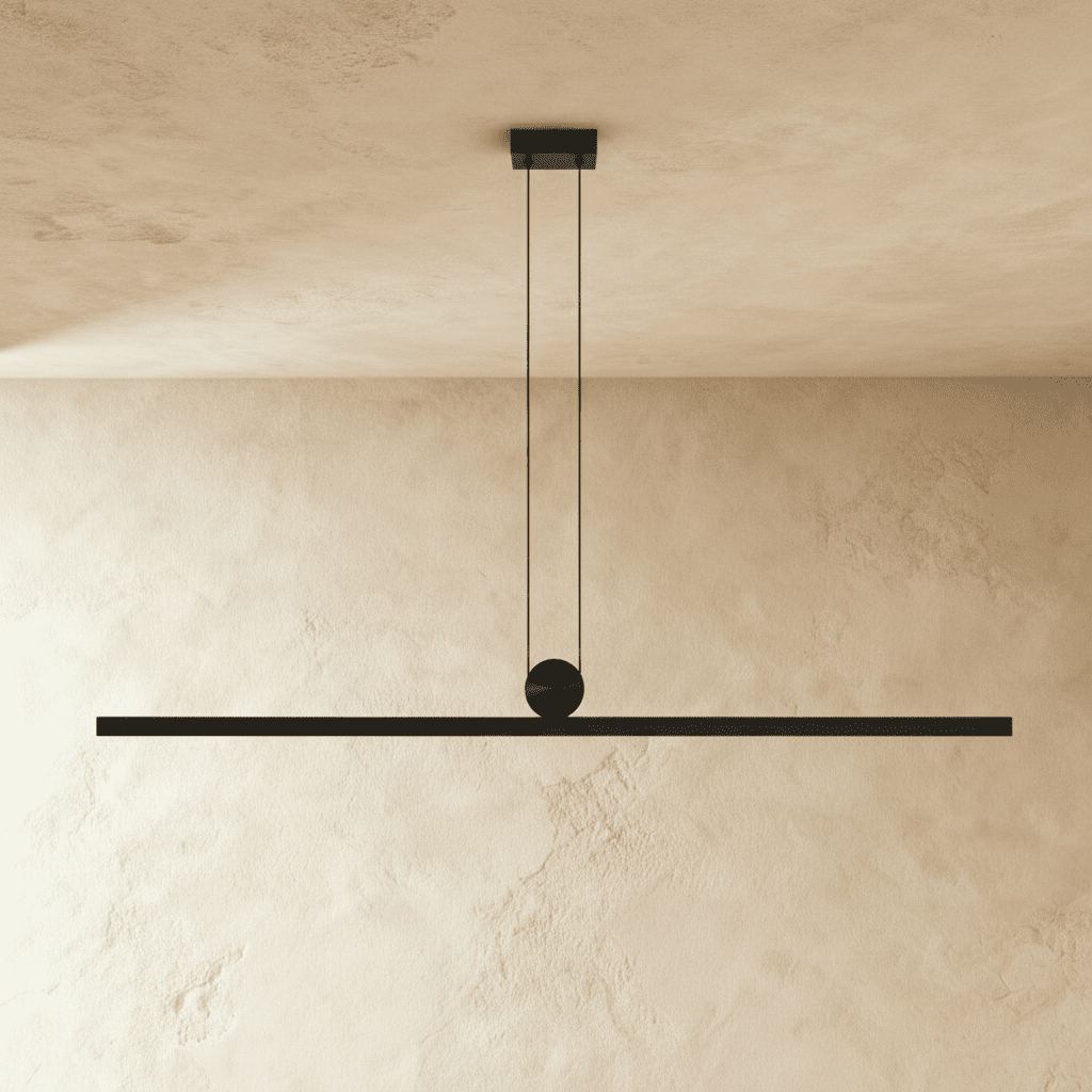 Minimalistyczna lampa wisząca HaloArc z aluminium z okrągłym połączeniem