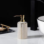 Lumenora 4-Piece Ceramic Bathroom Accessory Set, Gold-Toned Accents