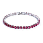 AstraLuxe Unisex Bracelet with Sparkling Zirconia Chain Design