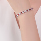 AstraLuxe Unisex Bracelet with Sparkling Zirconia Chain Design