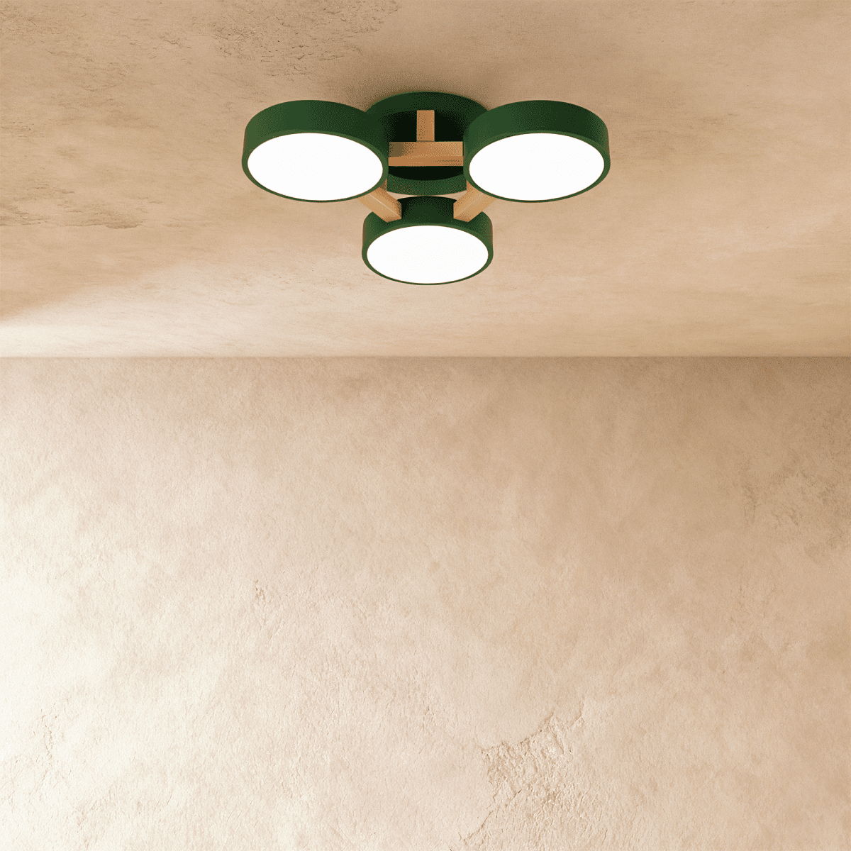 Lampa sufitowa LumaWood Fusion z aluminiowym korpusem i dyfuzorem LED