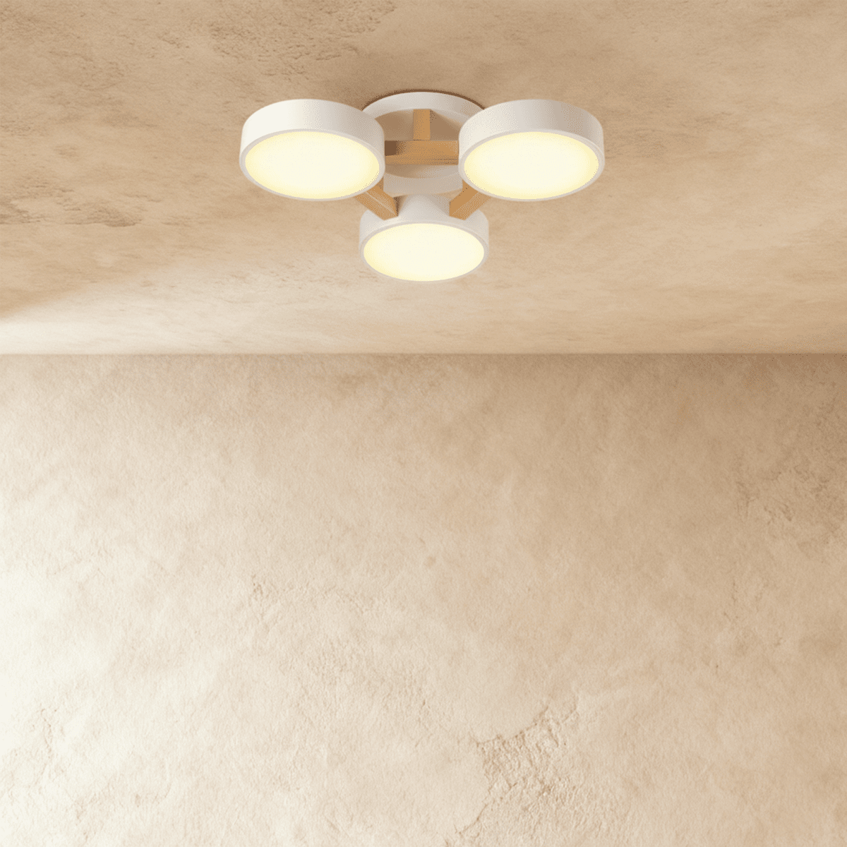 Lampa sufitowa LumaWood Fusion z aluminiowym korpusem i dyfuzorem LED