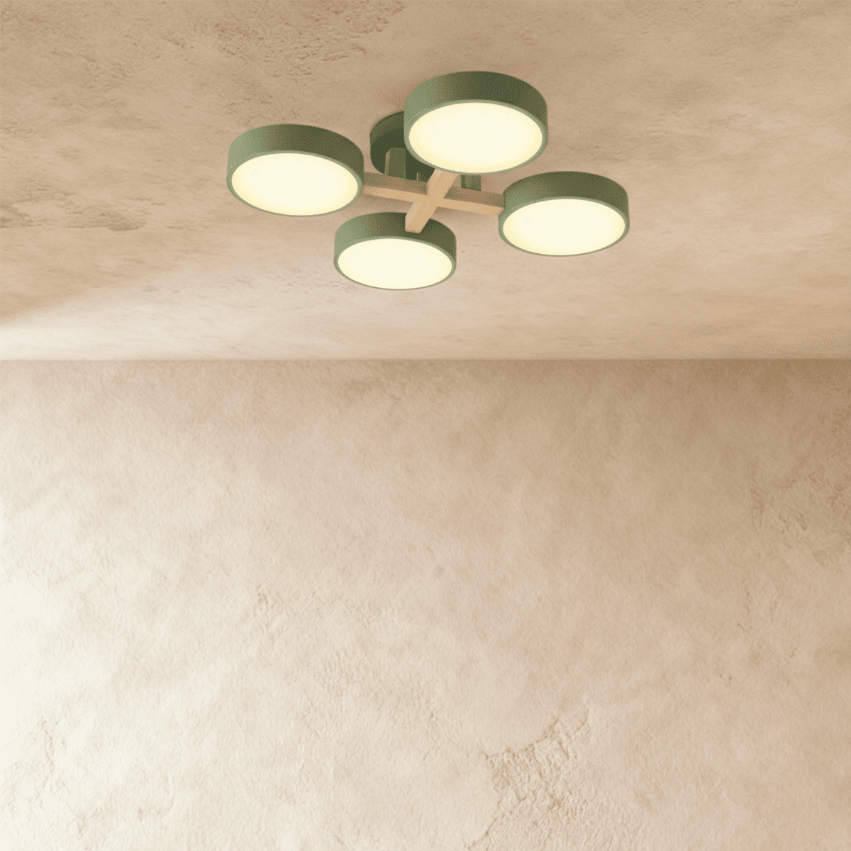 Lampa sufitowa LumaWood Fusion z aluminiowym korpusem i dyfuzorem LED