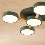 Lampa sufitowa LumaWood Fusion z aluminiowym korpusem i dyfuzorem LED