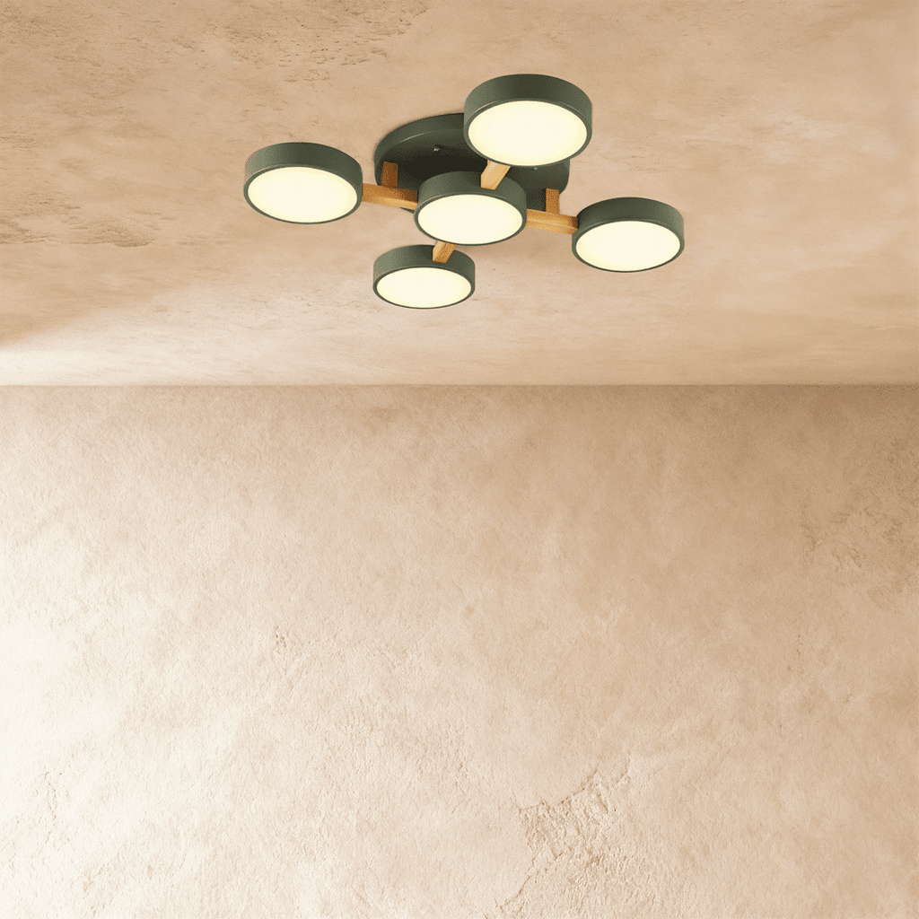 Lampa sufitowa LumaWood Fusion z aluminiowym korpusem i dyfuzorem LED