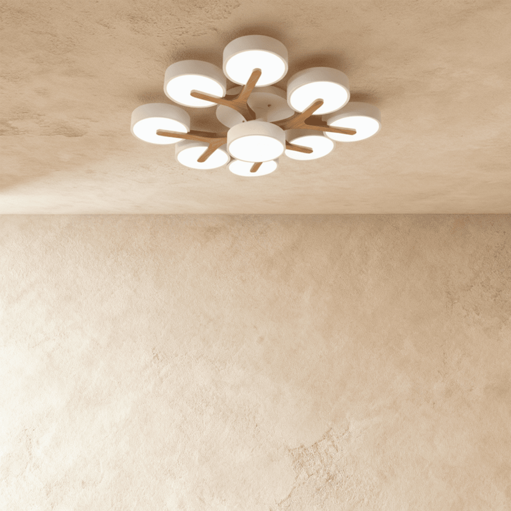 Lampa sufitowa LumaWood Fusion z aluminiowym korpusem i dyfuzorem LED
