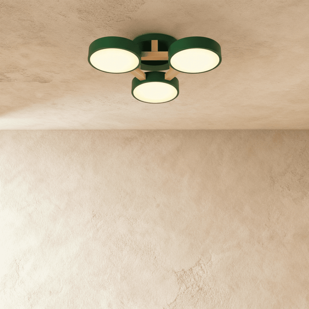 Lampa sufitowa LumaWood Fusion z aluminiowym korpusem i dyfuzorem LED