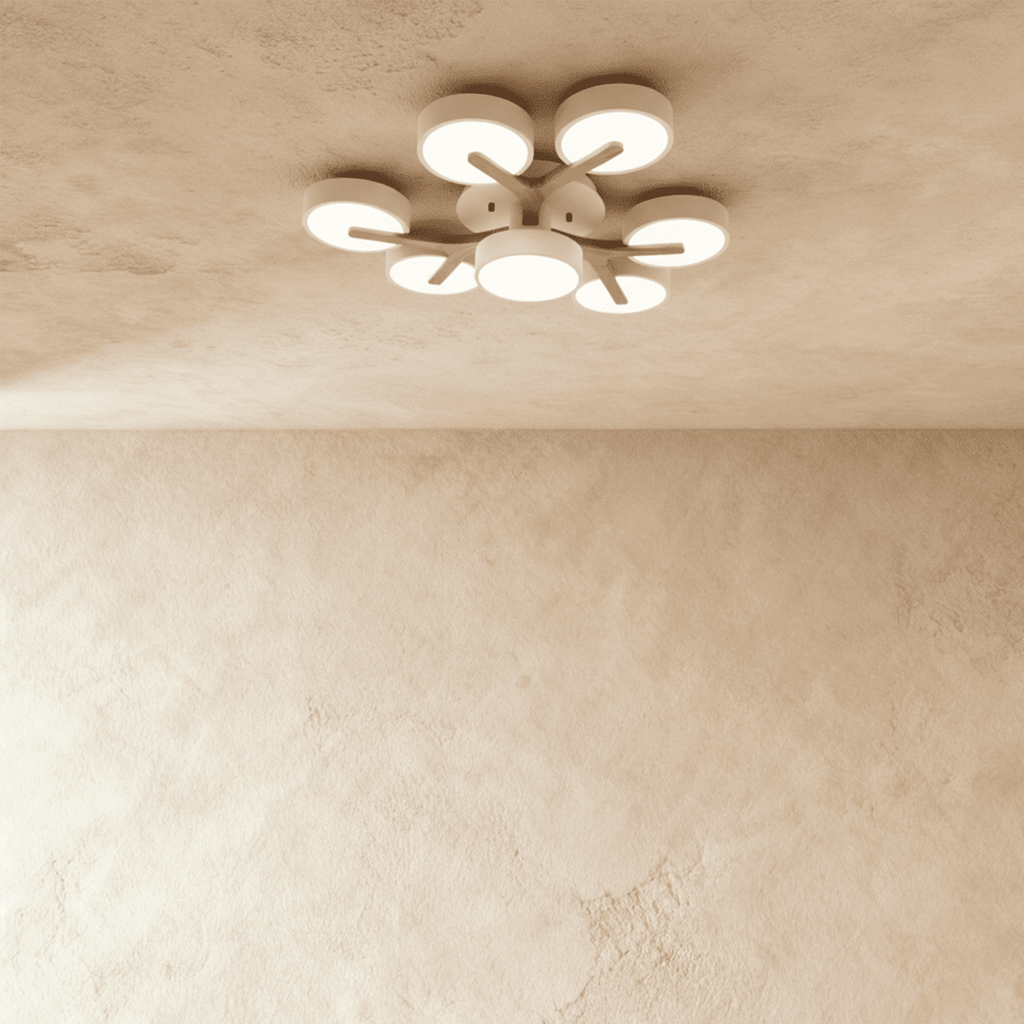 Lampa sufitowa LumaWood Fusion z aluminiowym korpusem i dyfuzorem LED