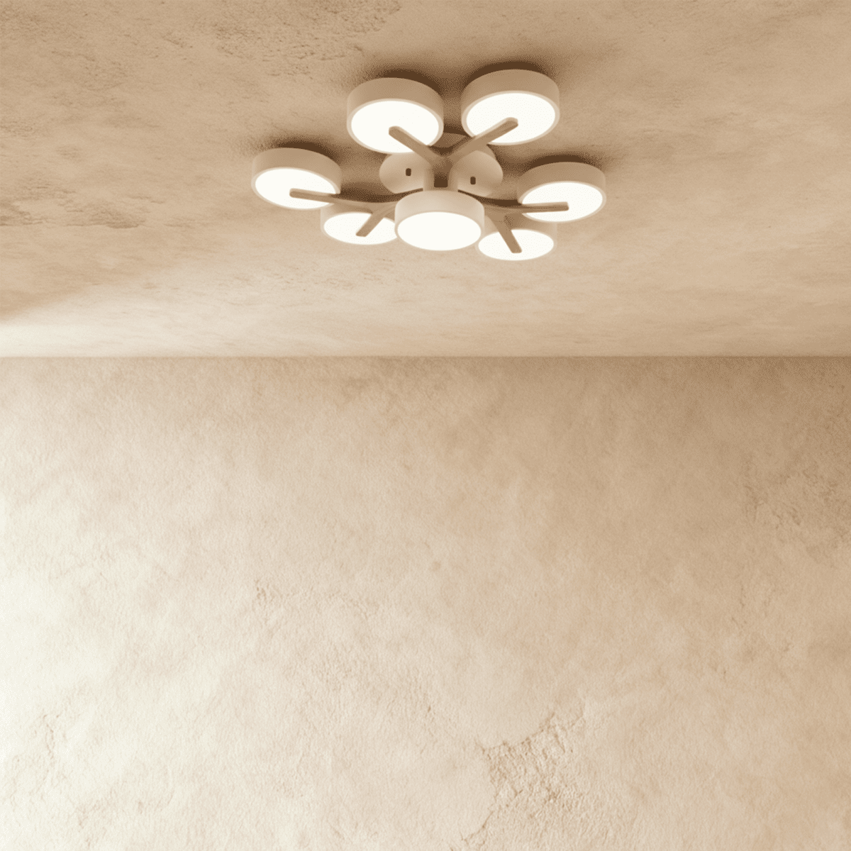 Lampa sufitowa LumaWood Fusion z aluminiowym korpusem i dyfuzorem LED