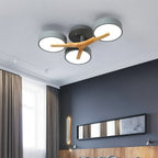 Lampa sufitowa LumaWood Fusion z aluminiowym korpusem i dyfuzorem LED