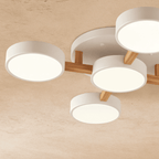 Lampa sufitowa LumaWood Fusion z aluminiowym korpusem i dyfuzorem LED