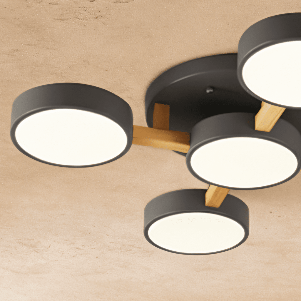 Lampa sufitowa LumaWood Fusion z aluminiowym korpusem i dyfuzorem LED